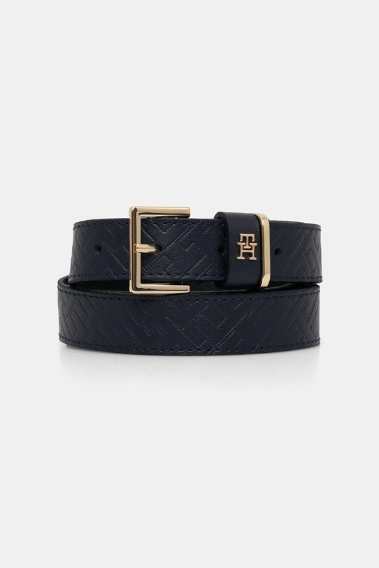 Tommy Hilfiger pasek skórzany granatowy AW0AW17974