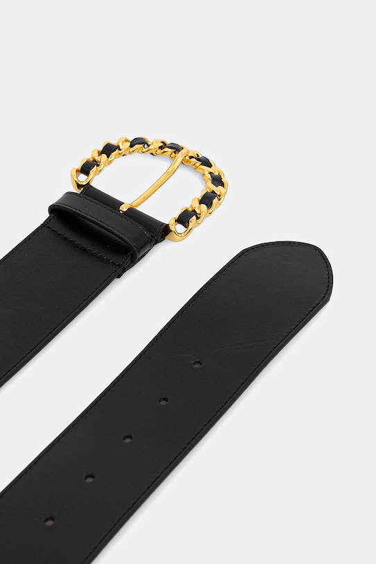 Кожен колан Luisa Spagnoli 542491.LS черен AW25