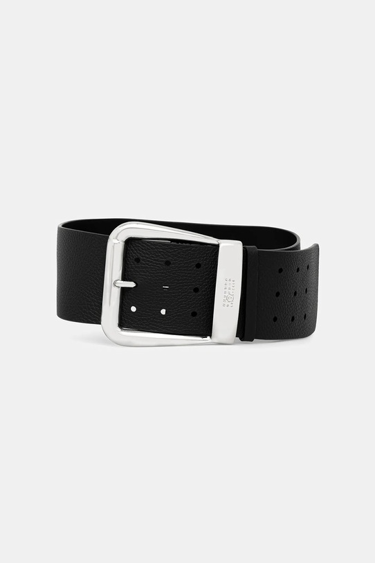 MM6 Maison Margiela pasek skórzany czarny SA5TP0016.P8326.T8013
