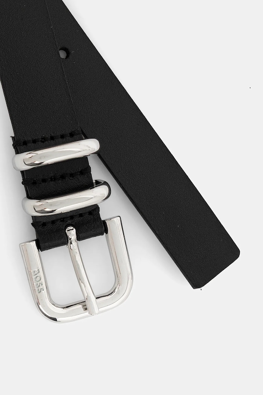 BOSS curea de piele 50553372 negru AW25