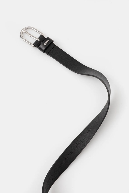 BOSS curea de piele 50553383 negru AW25