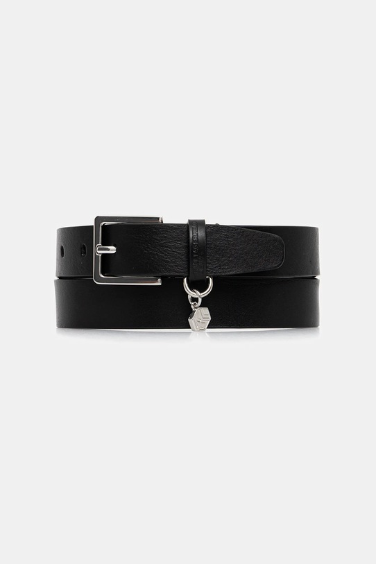 Karl Lagerfeld Jeans pasek skórzany czarny A4W33097