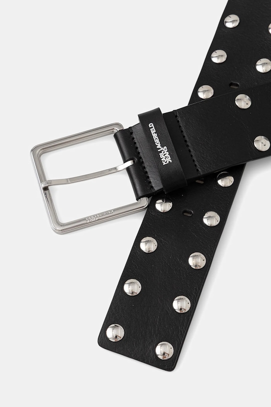 Karl Lagerfeld Jeans pasek skórzany A4W33099 czarny AW25