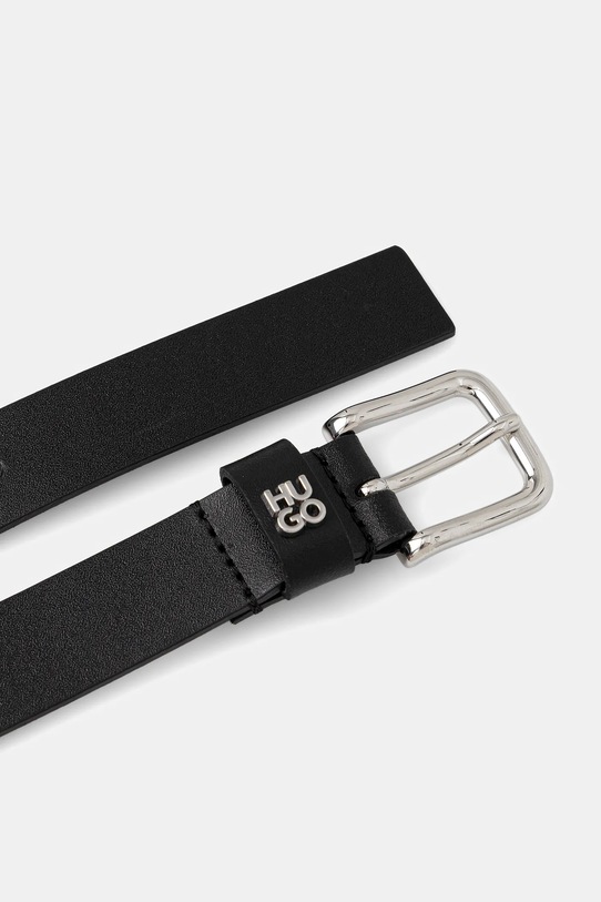 HUGO pasek skórzany 50552777 czarny AW25