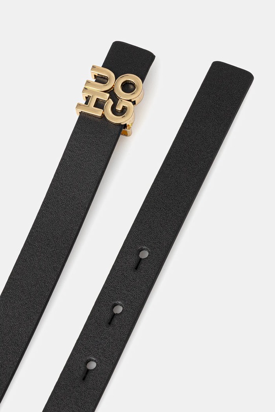HUGO pasek skórzany 50554084 czarny AW25