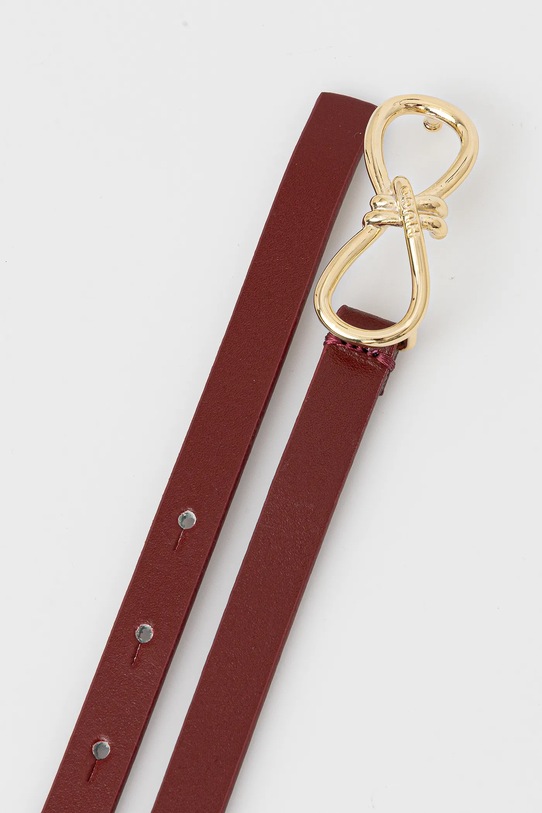 HUGO curea de piele 50554103 burgundia AW25