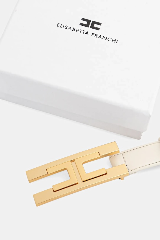 Akcesoria Elisabetta Franchi pasek CT72S57E2 beżowy
