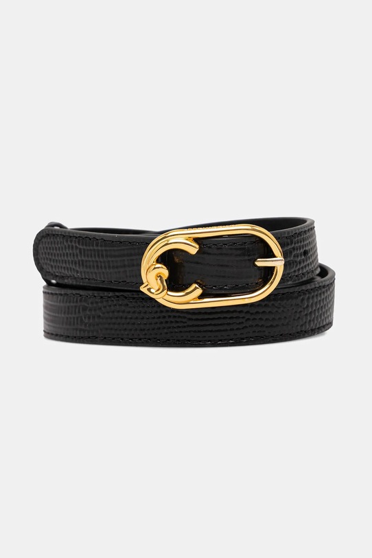 Coccinelle curea de piele LIZARD negru E3.TBN.11.24.01