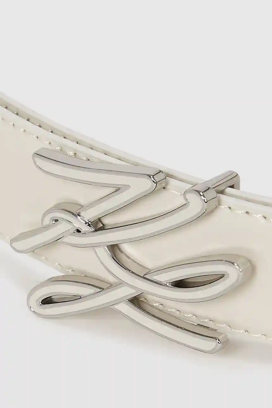 Doplnky Obojstranný kožený opasok Karl Lagerfeld K/AUTOGRAPH A4W33022 béžová