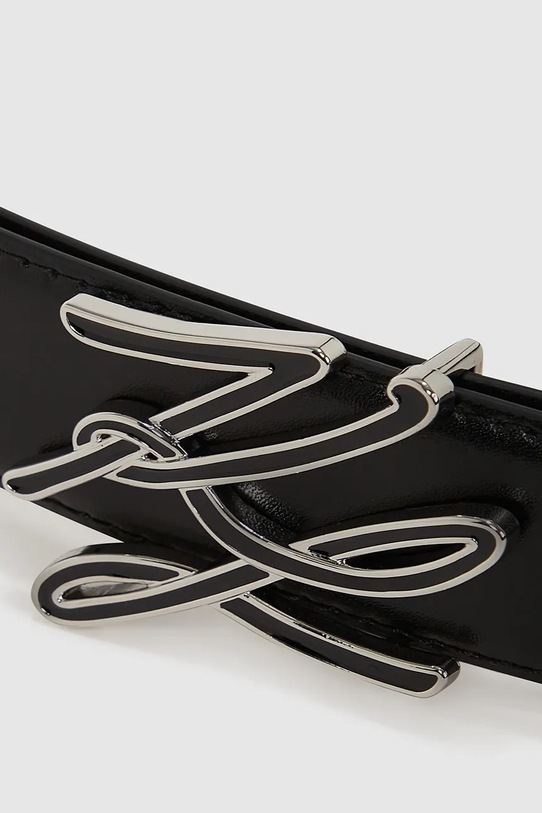 Doplnky Obojstranný kožený opasok Karl Lagerfeld K/AUTOGRAPH A4W33022 čierna