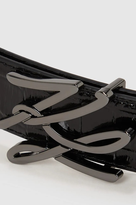 Аксесуари Двосторонній шкіряний ремінь Karl Lagerfeld K/AUTOGRAPH A4W33023 чорний