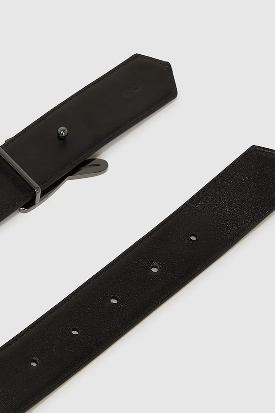 Двосторонній шкіряний ремінь Karl Lagerfeld K/AUTOGRAPH чорний A4W33023