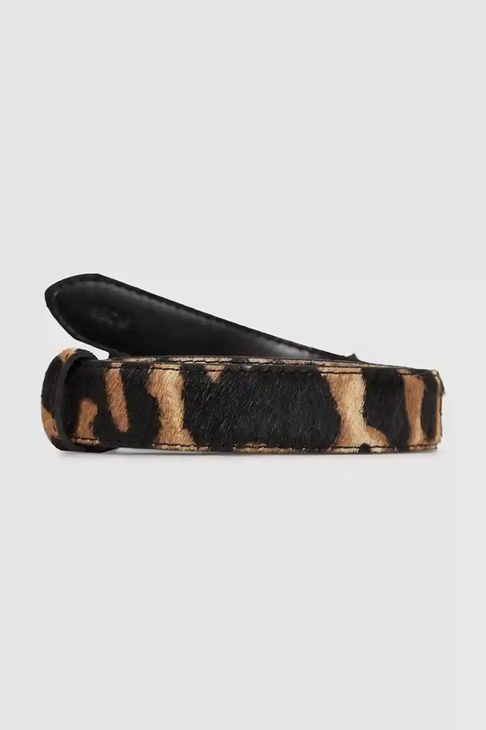 Δερμάτινη ζώνη Karl Lagerfeld A4W33024 καφέ AW25