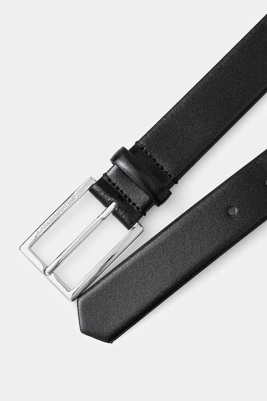 Δερμάτινη ζώνη Karl Lagerfeld A4W33132 μαύρο AW25