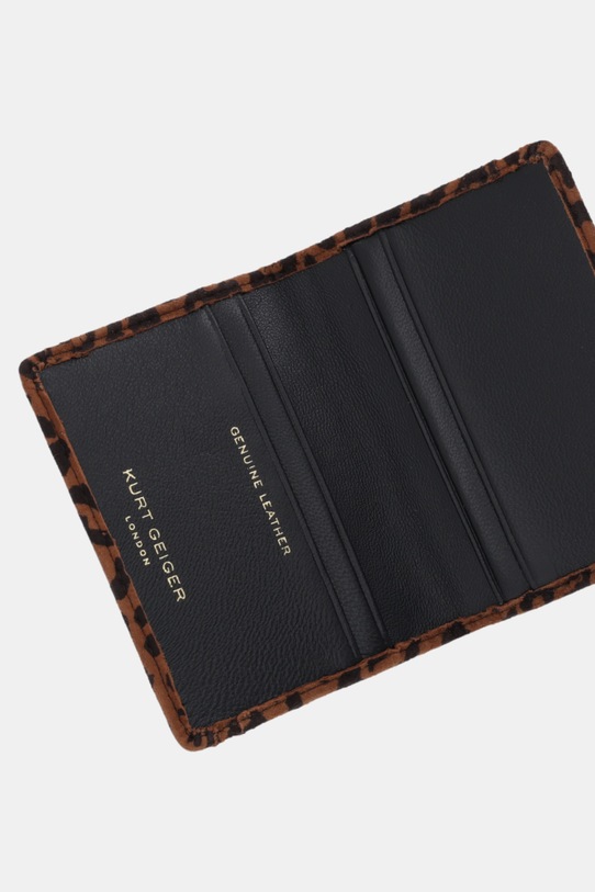 Akcesoria Kurt Geiger London etui na karty skórzane 5018439289 brązowy