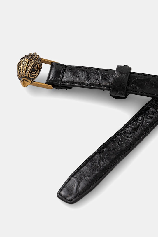 Kurt Geiger London curea de piele 9693400719 negru AW25