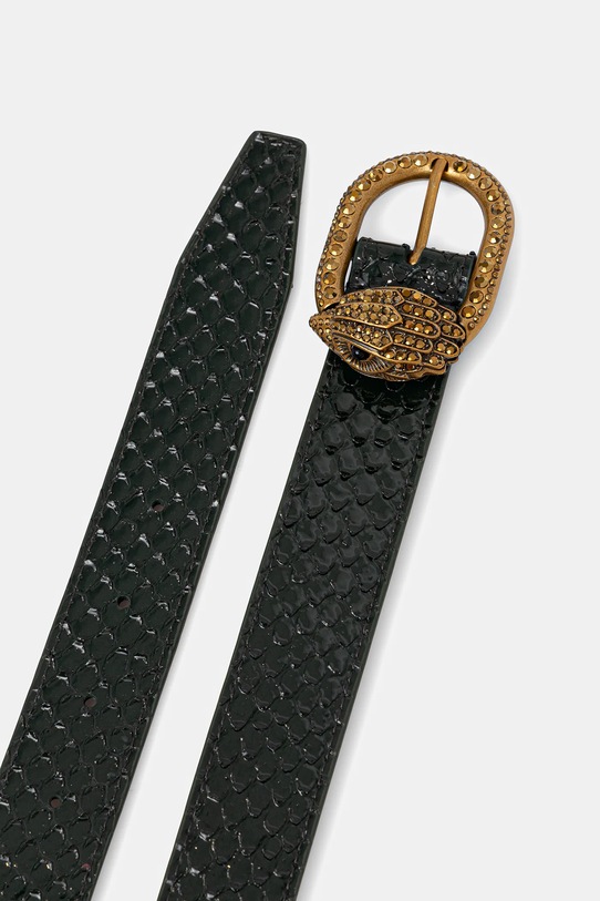 Kurt Geiger London pasek skórzany MAYFAIR 758471719 zielony AW25