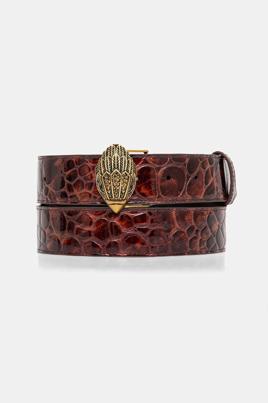 Kurt Geiger London pasek skórzany KENSINGTON brązowy 120530309