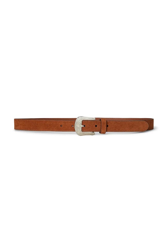 Lauren Ralph Lauren pasek skórzany brązowy 412980914