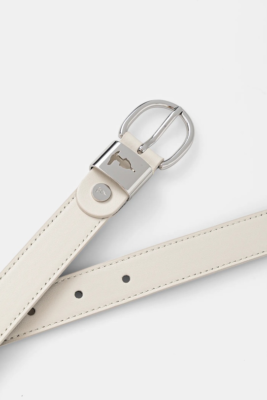 Trussardi pasek skórzany B344B000005N beżowy AW25