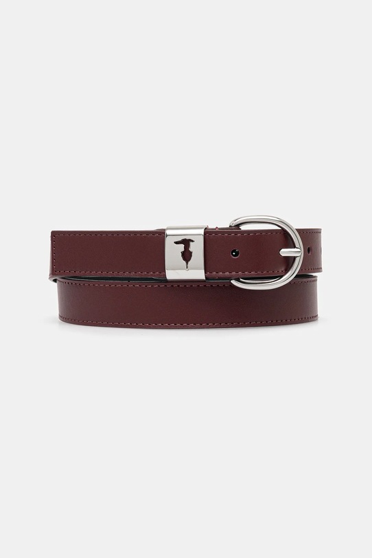 Trussardi pasek skórzany bordowy B344B000005N