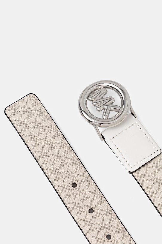 MICHAEL Michael Kors pasek damski z imitacji skóry 29MKWB536121 beżowy SS26