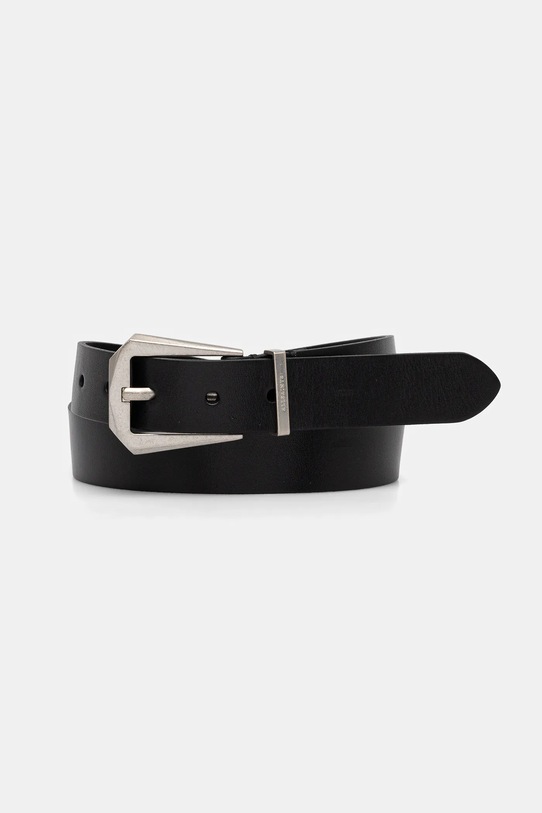 AllSaints pasek skórzany czarny 29AS300867