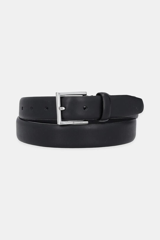 Tommy Hilfiger pasek skórzany Planet friendly czarny AM0AM13568