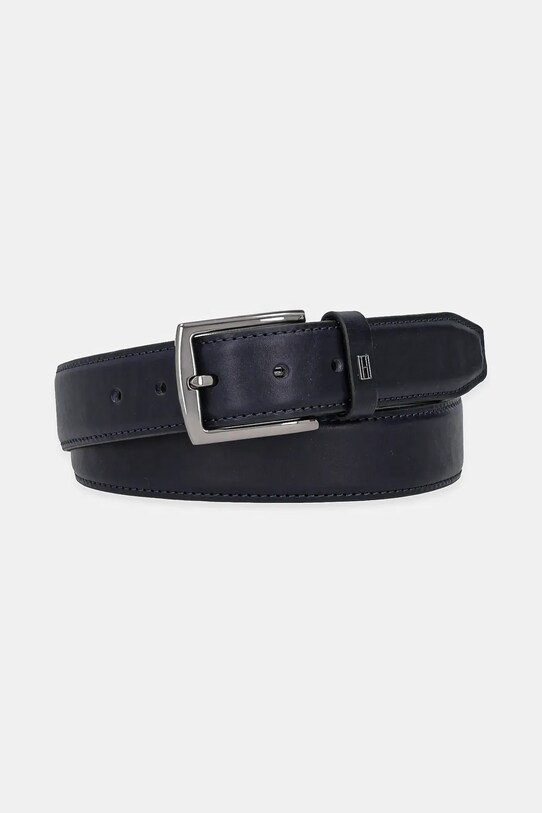 Δερμάτινη ζώνη Tommy Hilfiger σκούρο μπλε AM0AM13571