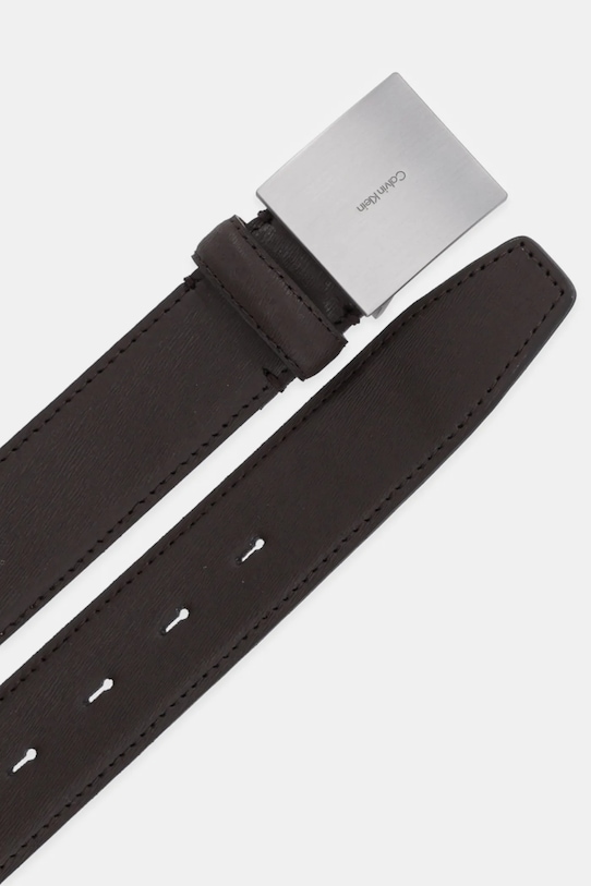 Kožený pásek Calvin Klein LV04D7013G hnědá AW25