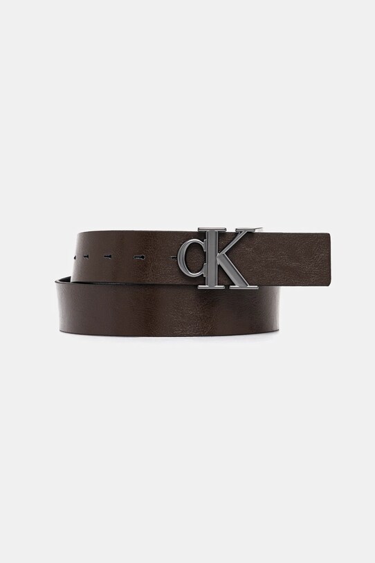 Calvin Klein pasek skórzany dwustronny brązowy LV04G7026G