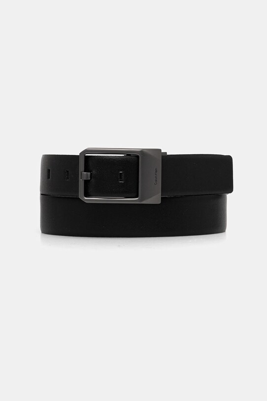 Calvin Klein pasek skórzany dwustronny imitacja skóry licowej czarny LV04D7011G