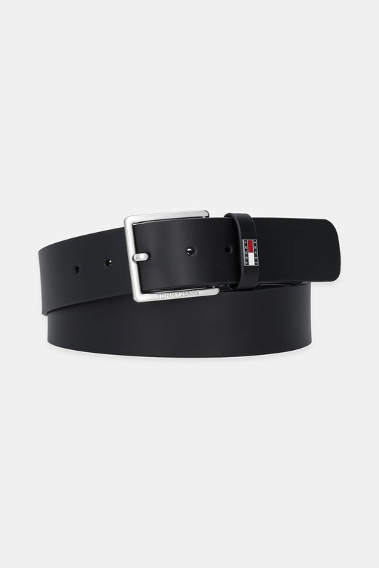 Tommy Jeans curea de piele negru AM0AM13416