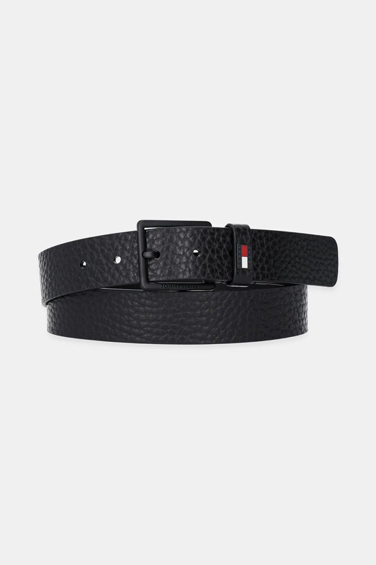 Tommy Jeans curea de piele negru AM0AM13418