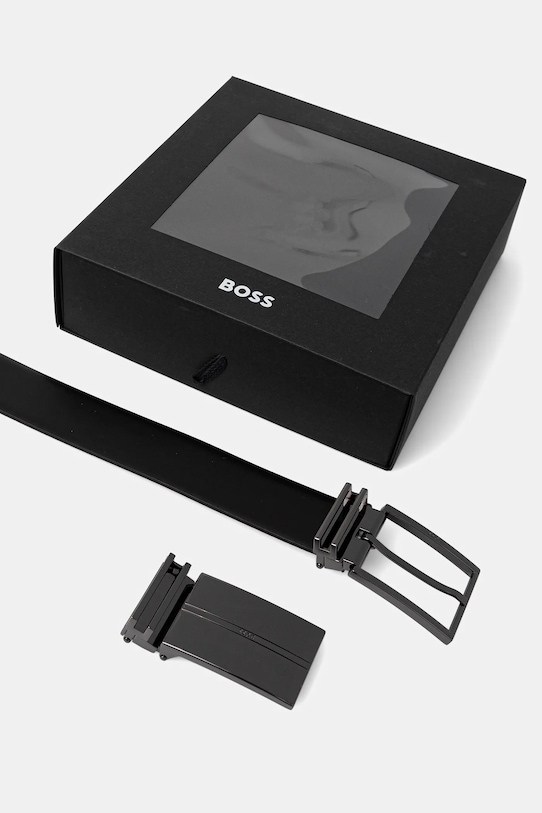 BOSS curea de piele negru 50537099