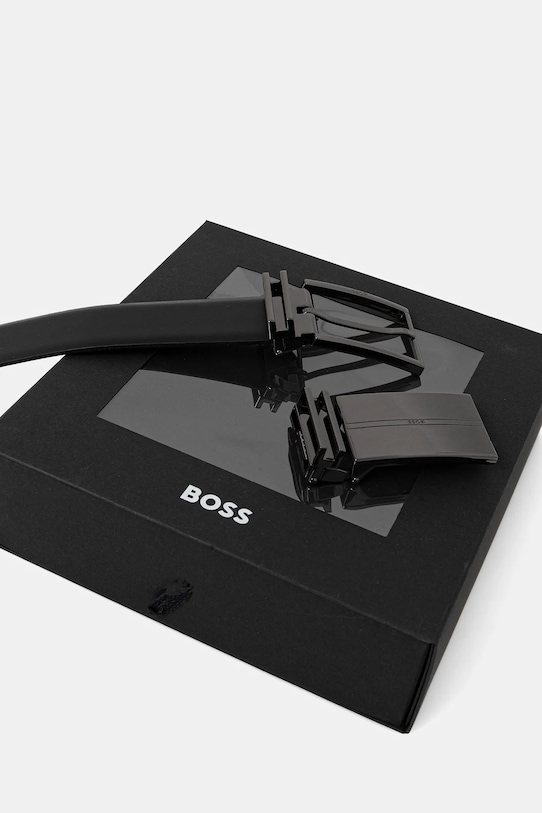 BOSS curea de piele 50537099 negru