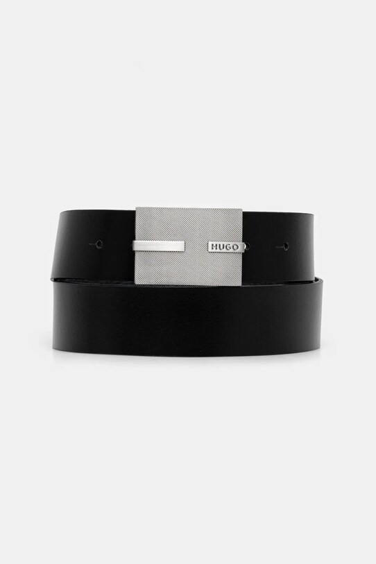 HUGO curea de piele negru 50548369