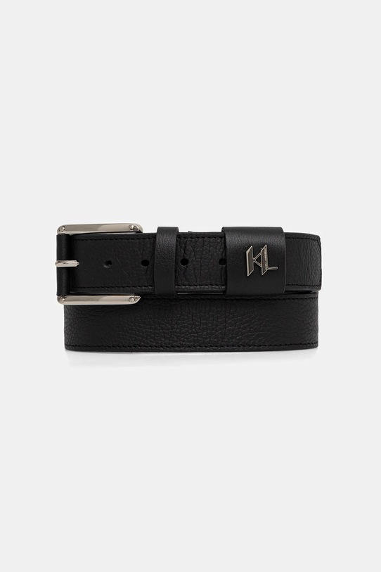 Kožený opasok Karl Lagerfeld čierna 554451.815300