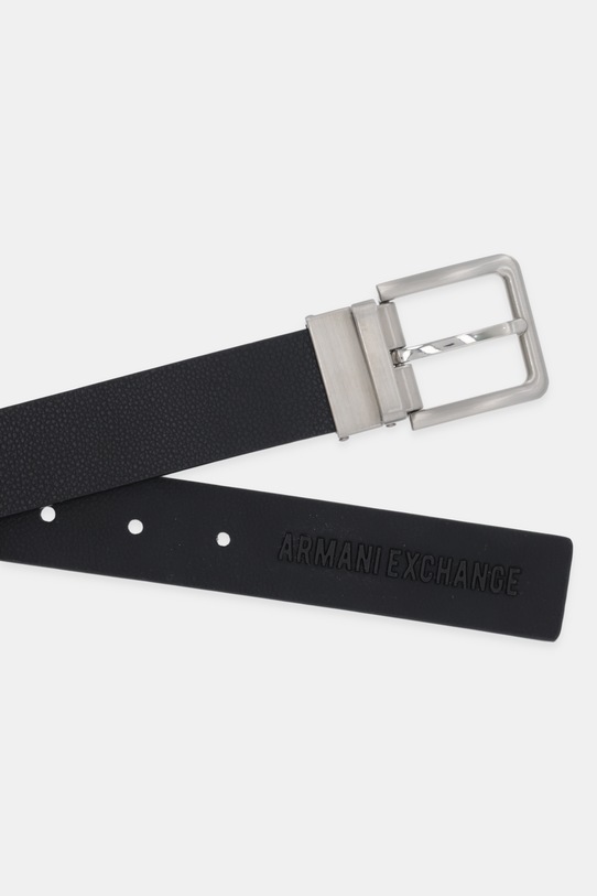 Armani Exchange pasek skórzany XM001700.AF17392 czarny AW25