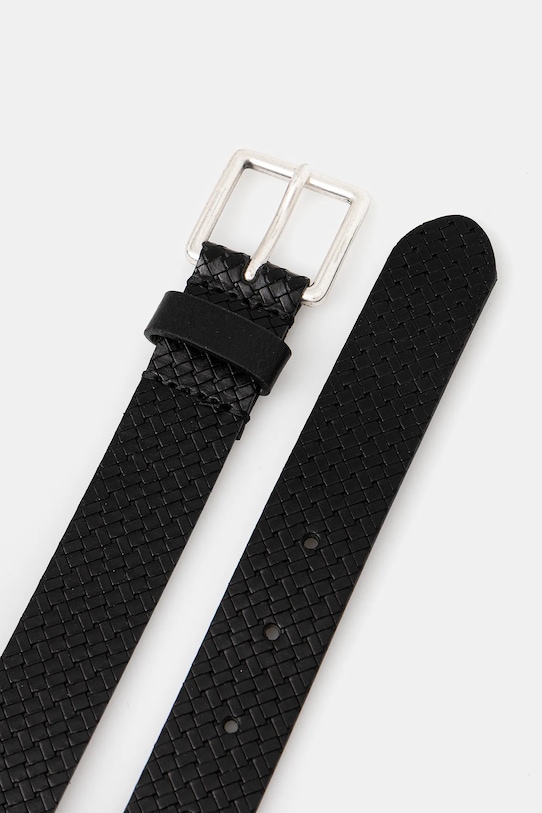 Kožený pásek Sisley 692QSL01F černá AW25