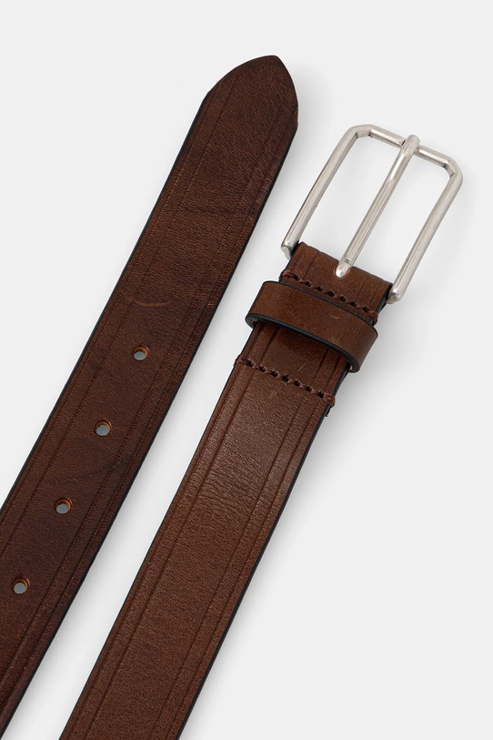 Sisley pasek skórzany 64EESL01H brązowy AW25