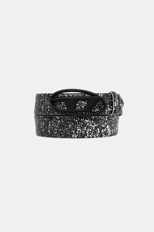 Diesel pasek skórzany OVAL D LOGO B-1DR Gift Box czarny X10133.P8236