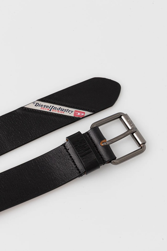 Diesel pasek skórzany DIESEL LOGO B-FLAG X10306.PR271 czarny AW25