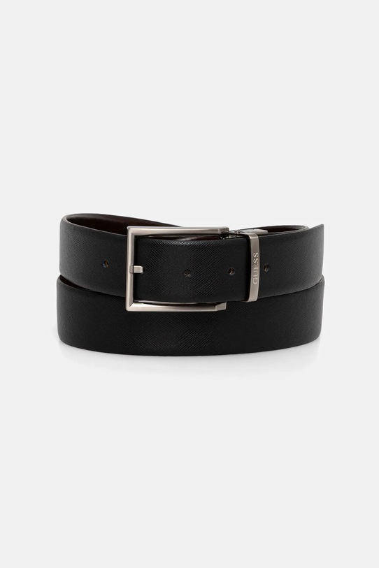 Guess pasek skórzany dwustronny czarny BM7822.P5335