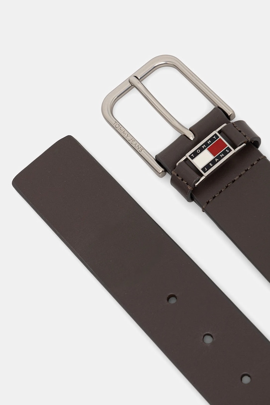 Tommy Jeans pasek skórzany AM0AM13687 brązowy AW25