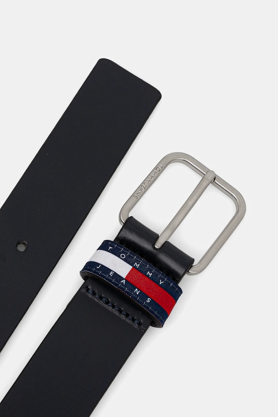 Tommy Jeans pasek skórzany AM0AM13688 granatowy AW25