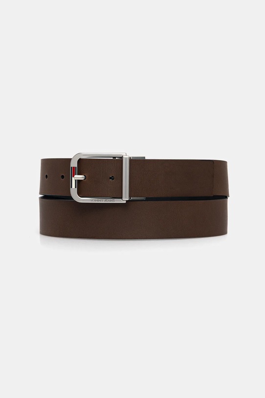Tommy Jeans pasek skórzany dwustronny AM0AM13820 czarny AW25