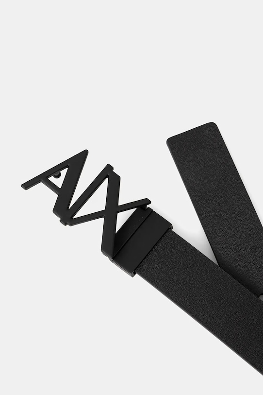 Armani Exchange pasek skórzany dwustronny 951017.CC505. czarny AW25