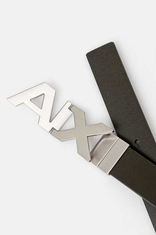 Armani Exchange двосторонній ремінь чоловічий 951058.CC505 зелений SS26