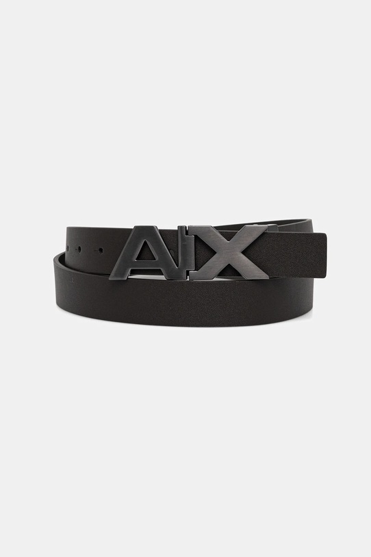 Armani Exchange pasek skórzany dwustronny szary 951058.CC505